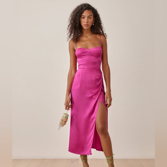 Reformation Marguerite Silk Dress - Picture 1 of 9